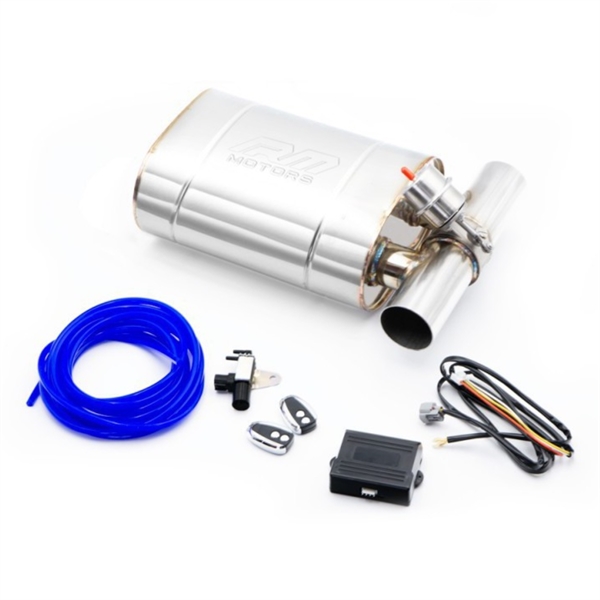 RM Motors Elliptical Silencer with Vacuum Valve EV02 Can length - 400 mm, Pipe diameter - 76 mm