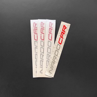 Nardocar Sticker Lille (150 x 10 mm) - Grå/Rød