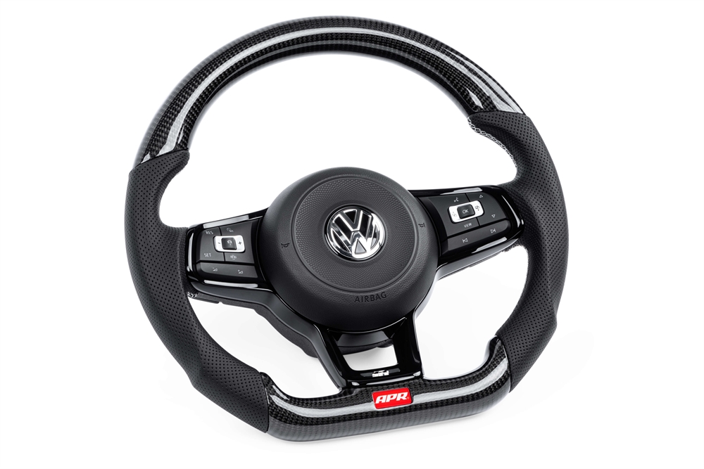 muskel sne hvid direkte APR Steering Wheel Carbon Fiber and Perforated Leather VW Golf 7 R -  Nardocar.dk