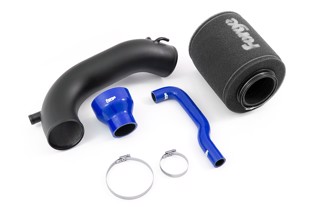 Forge Motorsport Induction Kit for Hyundai i30N and Veloster N, With Gold Tape, Pleated - Blue