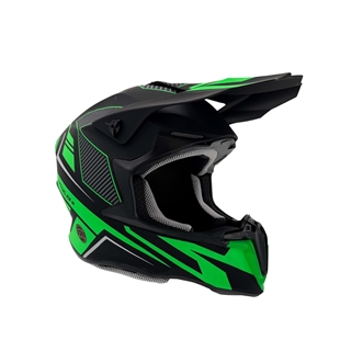 Børne ATV & Crosser Hjelm - Grøn - Str. M
