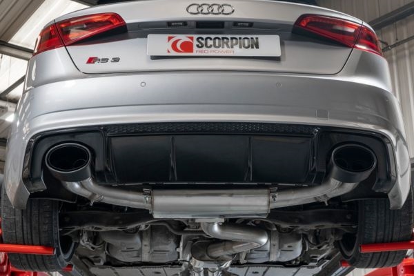 Scorpion Udstødningssystem monteret på Audi RS3
