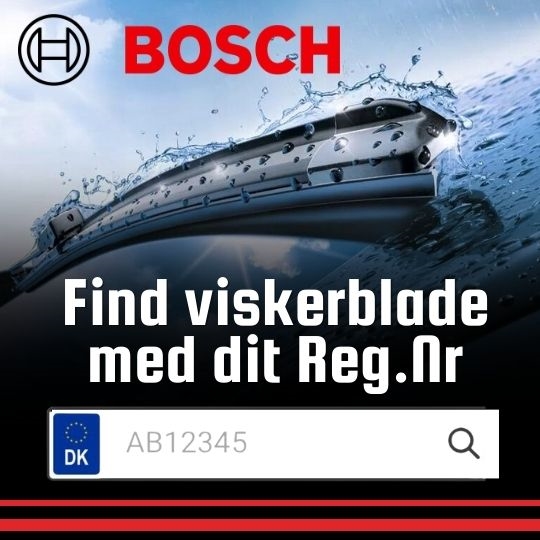 Find dine nye Bosch viskerblade til din bil nemt med vores smarte nummerplade opslag