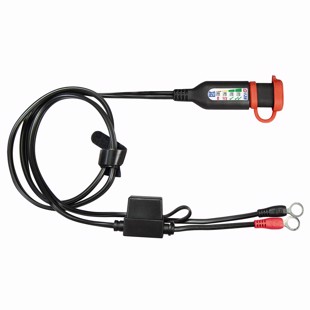 Optimate Monitor, Permanent Battery Lead With Integrated Battery Status / Charge System Monitor For 12V Lead-Acid