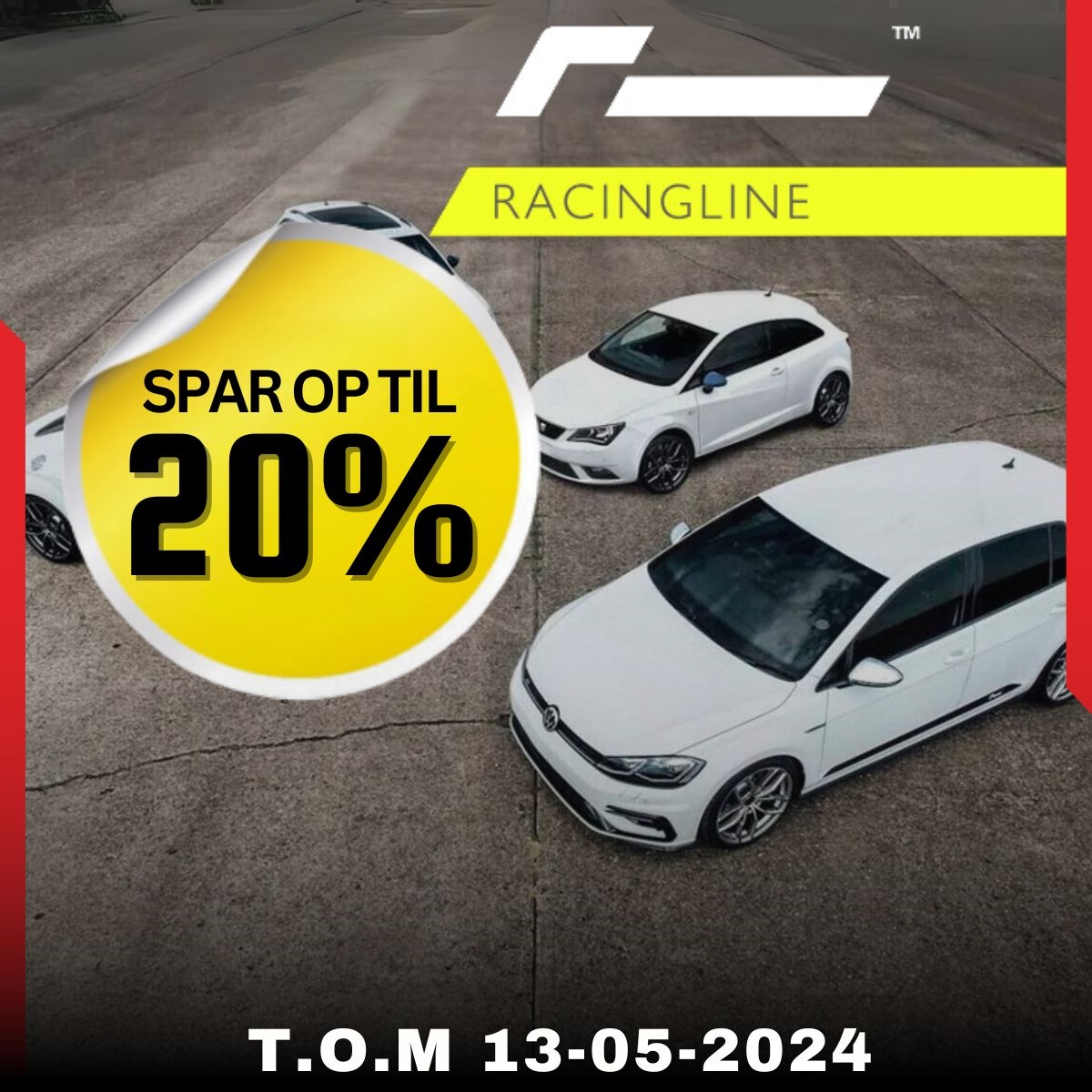 Spart op til 20% på Racingline og gjel bilen
