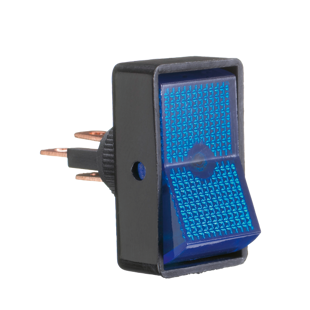 Kontakt firkantet on-off blå 16amp