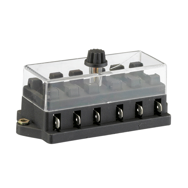 Sikringsholder 6 stk. med låg (Udgået)