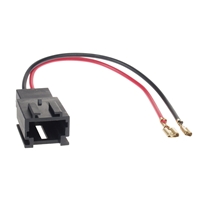 Sort højttaleradapterstik med rød og sort ledning til Peugeot og Citroën biler, 2 stk.