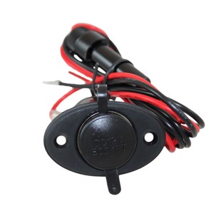 Stikkontakt med låg og skruehuller 12v