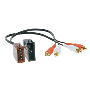 Aktiv system adapter til bilradio med kabel og RCA stik til Golf III og Vento modelsystemer.