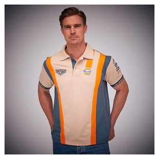 Gulf Racing Pro polo-shirt. Retro Sandfarvet XL