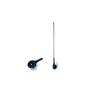 Sort teleskopantenne til bil, kompatibel med Alfa, Lancia og Fiat, designet til optimal radiosignalmodtagelse.