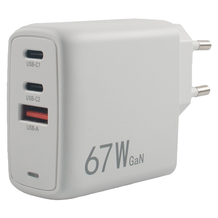Elworks 67W lader m. 3 udtag 2 USB-C/1 USB-A (Udgået)