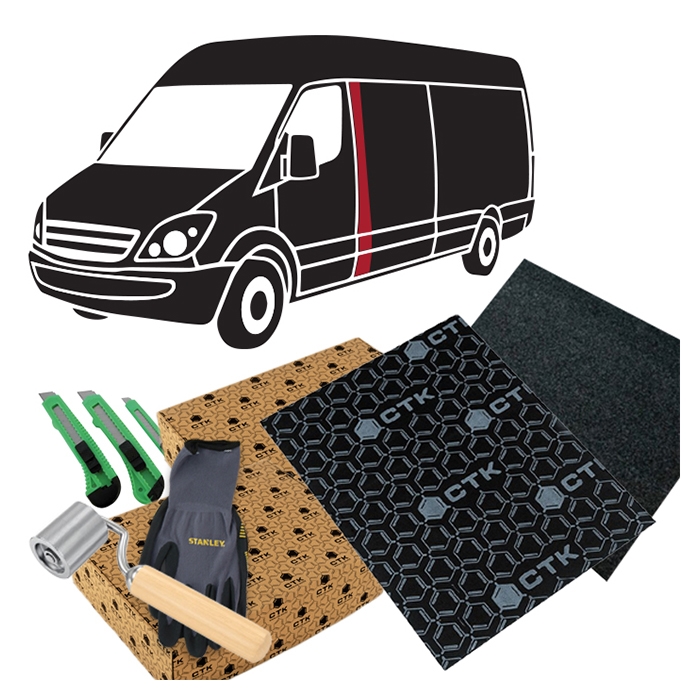 CTK Støjdæmpningspakke VAN varerumsadskillelse sort