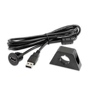 Sort Alpine USB kabel med beslag på 2 meter til nem installation og tilslutning af enheder