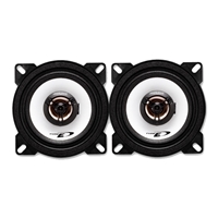 Alpine SXE-1025S 10cm 2 vejs coaxial højttaler sæt med hvidt design og sort kant, ideel til billydopgraderinger.