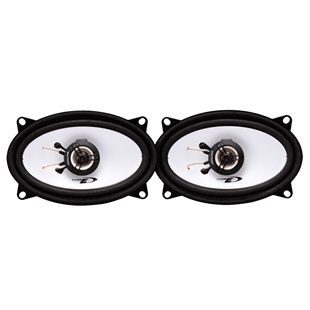 Alpine SXE-4625S 4x6" 2 vejs coaxial højttaler i oval design med sort kant og hvid membran, sæt med to højttalere til billyd.