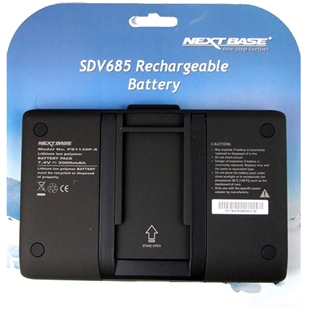 Nextbase batteri til Click-serien i sort med 7,4V og 3000mAh kapacitet, genopladeligt lithium-ion polymer batteri til bilkamerae