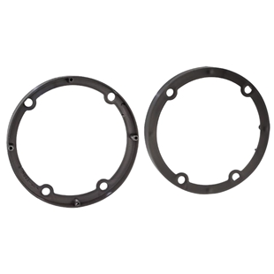 Højttalerramme til Mercedes modeller fra 2006 og frem, 165mm diameter, til montering af bilhøjttalere, sort plastmateriale, sæt 