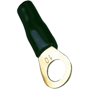 Sort ringterminal til kabel 35mm2 med 10mm ringåbning, 50 stk. i pakke, til elektrisk forbindelse og kabelsamling.