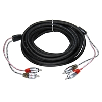 Sort phonokabel på 5 meter med eksklusive RCA-stik og flettet ydre kabelbeskyttelse til optimal lydforbindelse