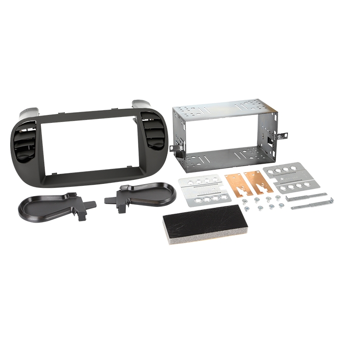 2-DIN radioramme Fiat 500 10/2007-07/2015 mat sort