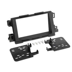 2-DIN installationskit til Mazda 6 fra 2013 og frem, sort plastikramme med monteringsbeslag og clips til bilradio