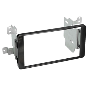 2-DIN monteringskit i sort plast og metal til Mitsubishi Outlander bilradioinstallation