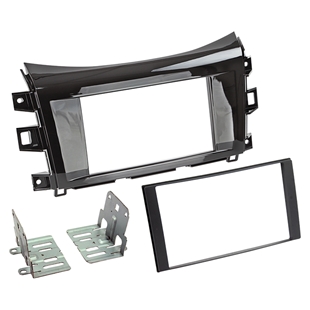 2-DIN radioramme Navara/Alaskan piano sort