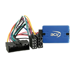 ACV ratstyring til Ford biler, kompatibel med Alpine enheder, med farvede ledninger og stik til bilradioinstallation