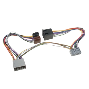 ACV Parrot adapter til Jeep og Chrysler med flerfarvede ledninger og flere stik til biltilslutning.