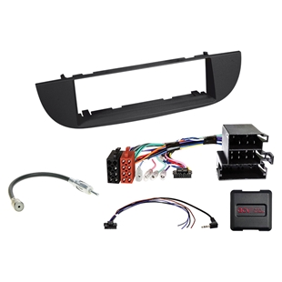 1-DIN kit Fiat 500(ZAF 312) sort 2007-2015 ratbetj.