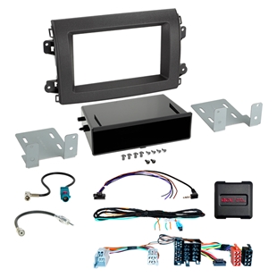 Komplet 2-DIN facia plate m. rum Citroen/Fiat/Opel ISO