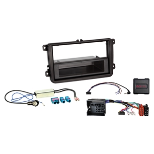 2-ISO kit m/lomme Seat/Skoda/VW  ratbetj./antenne ISO