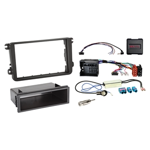 Komplet 2-DIN Kit m. rum Seat/Skoda/VW