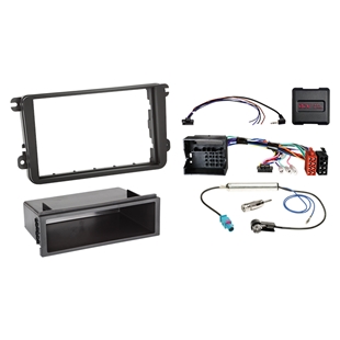 Komplet 2-DIN Kit m. rum Seat/Skoda/VW