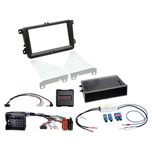 2-DIN kit m/lomme Seat/Skoda/VW  ratbetj./antenne