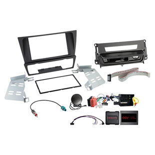 Komplet 2-DIN Kit BMW 3series m. rygerpakke sort