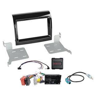2-DIN kit Citroen/Fiat/Opel/Peugeot m/OEM HU ratbetj.