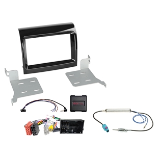 2-DIN kit Citroen/Fiat/Opel/Peugeot m/OEM HU ratbetj.