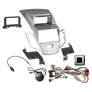 Komplet 2-DIN Kit Ford Fiesta 06/2010-09/2012 sølv