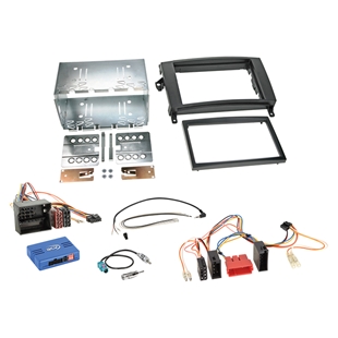2-DIN kit Mercedes- ISO/Mini ISO Quadlock ratbetj.
