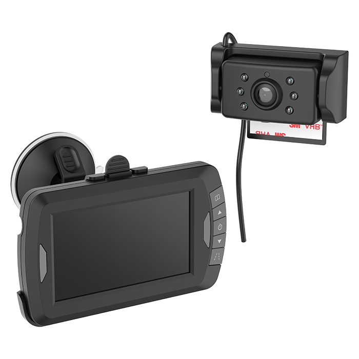 Bakkamerasæt m. 4,3" skærm trådløs 12/24V