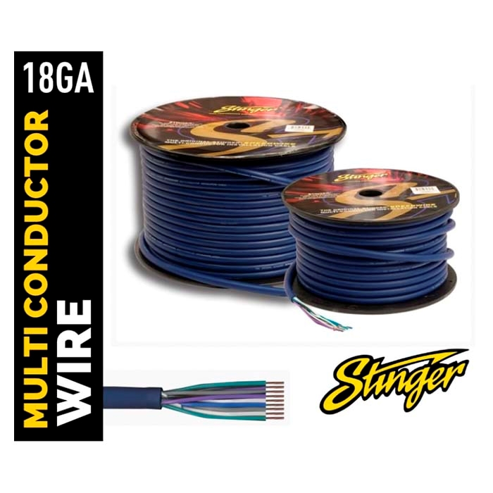 Stinger 9-ledet højttalerkabel 6,1m blister