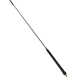 Sort antenne stav med 6 mm gevind og en længde på 435 mm til bil eller radioinstallation