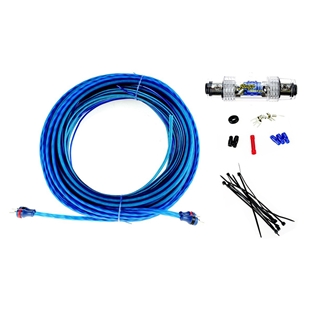 Stinger Kabelkit 2-kanals med 10mm2 kablet og 600w sikring til montering af forstærker i bilstereo.