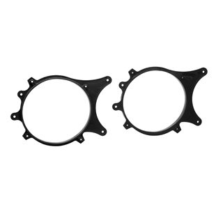 Sort højttalerramme til BMW 3 E36 compact modelårene 1994-2001, holdbart plastik design til fastgørelse af bilhøjttalere.