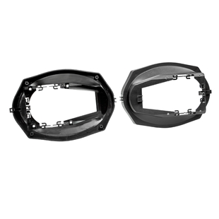 Sort plastik højttalerramme til BMW E36, specialtilpasset 6x9 tommer højttalere, sæt med to dele til bilmontering.
