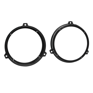 Sorte højttalerrammer til Panda bagdør i 165mm diameter, sæt med to stk.
