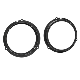 Højttalerramme til Ford Fiesta og Ka fordør, 165mm, sort plastik, sæt med to ringe.